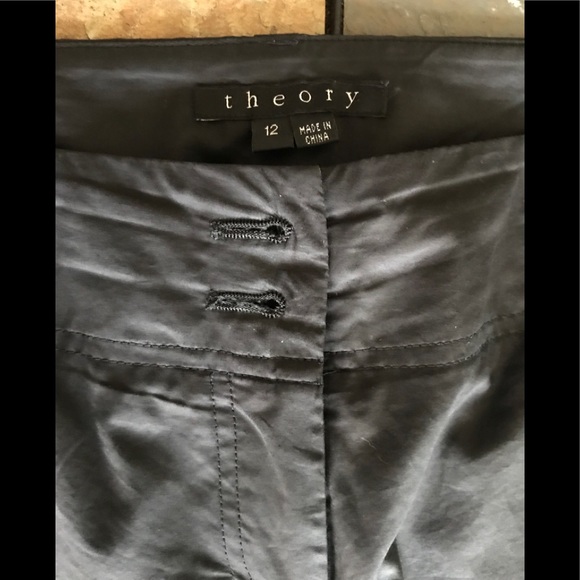 Theory Crop Pants Black 12 Zeta C Thin Light - Picture 3 of 8